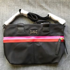 KATE SPADE Black Mini Nylon Courtlyn Satchel